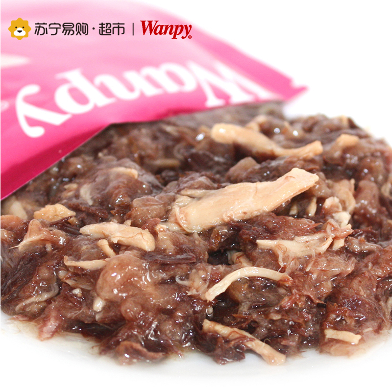 [苏宁超市]Wanpy猫用金枪鱼&三文鱼鲜封包 0.8kg 宠物食品 宠物主食 猫零食湿粮罐头妙鲜猫粮包幼猫