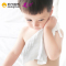 三利 纯棉婴幼儿纱布口水巾3条装 A类安全标准 婴儿用品 手帕30x30cm 原白色、浅粉色、浅黄色
