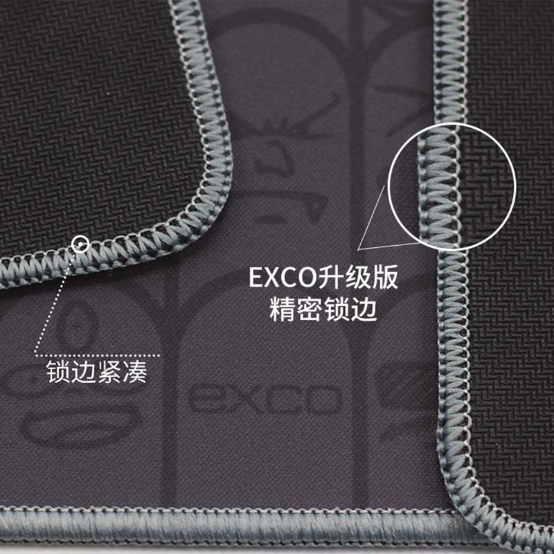 宜适酷(EXCO )游戏鼠标垫大包边大尺寸加长版鼠标垫 MSP026手指人 布制灰色