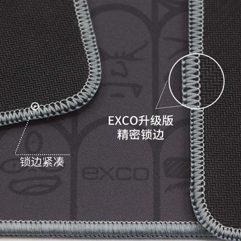 宜适酷(EXCO )游戏鼠标垫大包边大尺寸加长版鼠标垫 MSP026手指人 布制灰色图片