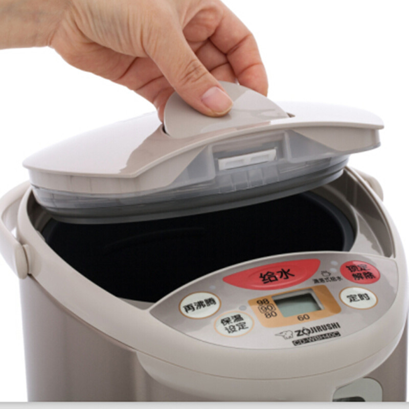 象印(ZO JIRUSHI) CD-WBH30C 日本象印正品家用保温电热水瓶不锈钢快速加热电热水壶 粉棕色 3L