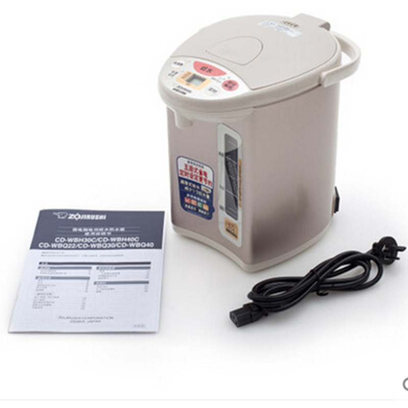 象印(ZO JIRUSHI) CD-WBH30C 日本象印正品家用保温电热水瓶不锈钢快速加热电热水壶 粉棕色 3L