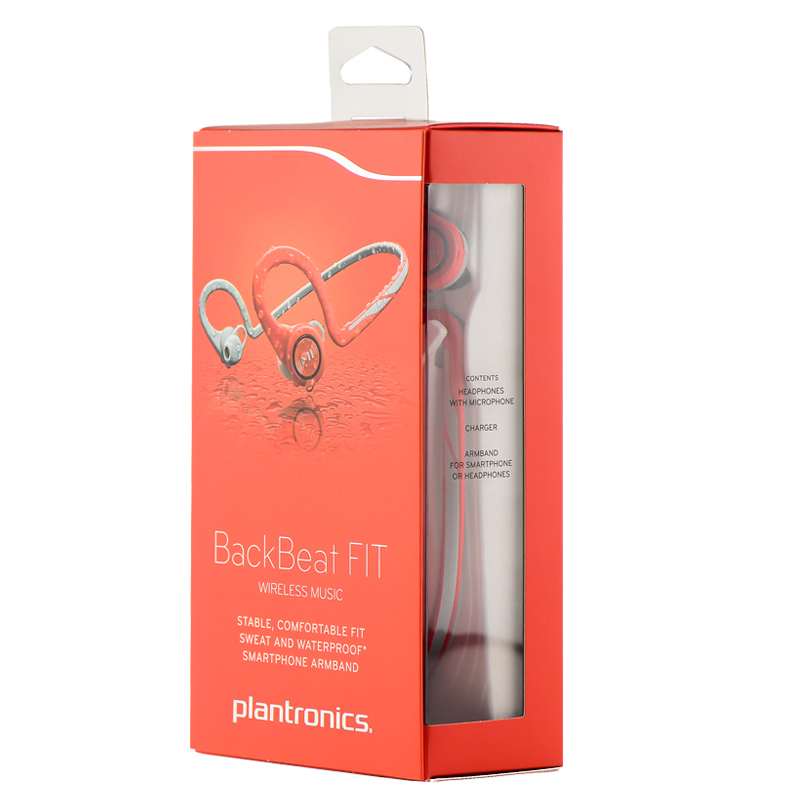 缤特力(Plantronics)运动蓝牙耳机BackBeat Fit 双耳无线迷你跑步头戴式通用型 红色