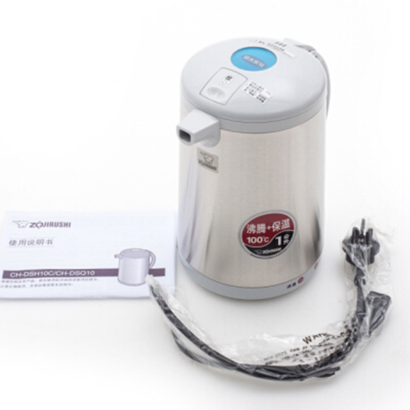 象印(ZO JIRUSHI) 电热水壶CH-DSH10C 不锈钢电水壶手提式快烧壶1升防漏防空烧电热水瓶