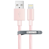 Snowkids MFi认证 铝壳系列苹果6/5s数据线 充电器/电源线 2米 玫瑰金 支持iphone5/6s/7等
