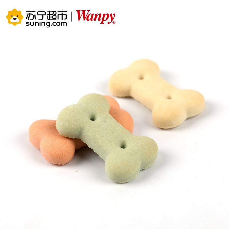 [苏宁超市]顽皮Wanpy犬用宠物零食 犬用零食 犬用消臭饼干400g