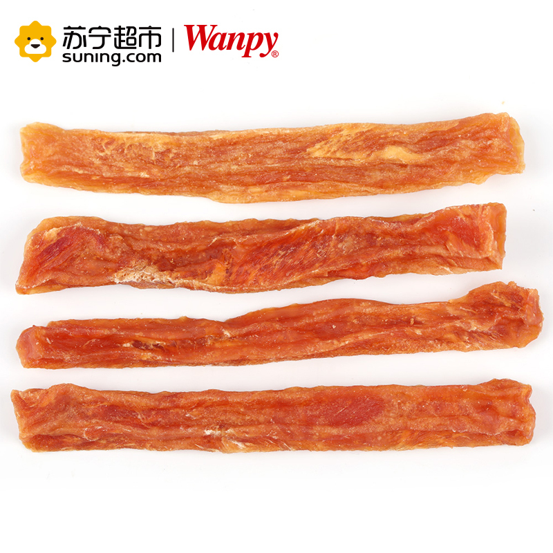 [苏宁超市]Wanpy 鸡肉丝 宠物食品 宠物零食 100g 肉干/肉条 狗零食宠物肉条训练泰迪金毛