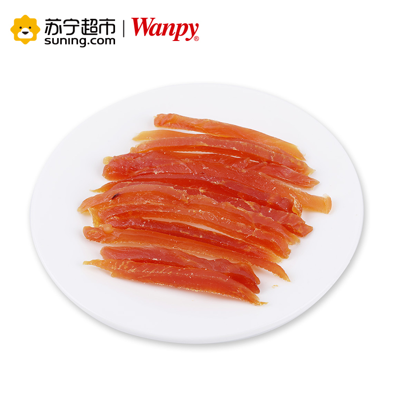 [苏宁超市]Wanpy 软鸡肉丝 宠物食品 100g 宠物零食 肉干/肉条 狗零食宠物肉条训练泰迪金毛