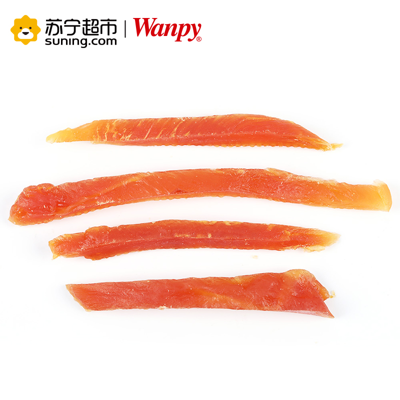 [苏宁超市]Wanpy 软鸡肉丝 宠物食品 100g 宠物零食 肉干/肉条 狗零食宠物肉条训练泰迪金毛