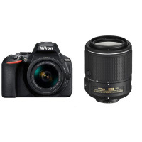 尼康(Nikon)D5600单反相机套机 尼康18-55+55-200 买就送赠品套装