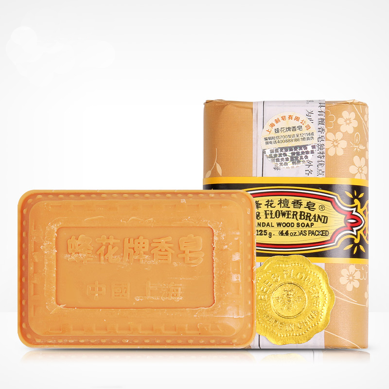 蜂花香皂檀香皂125g清洁润滑肌肤沐浴芳香国货