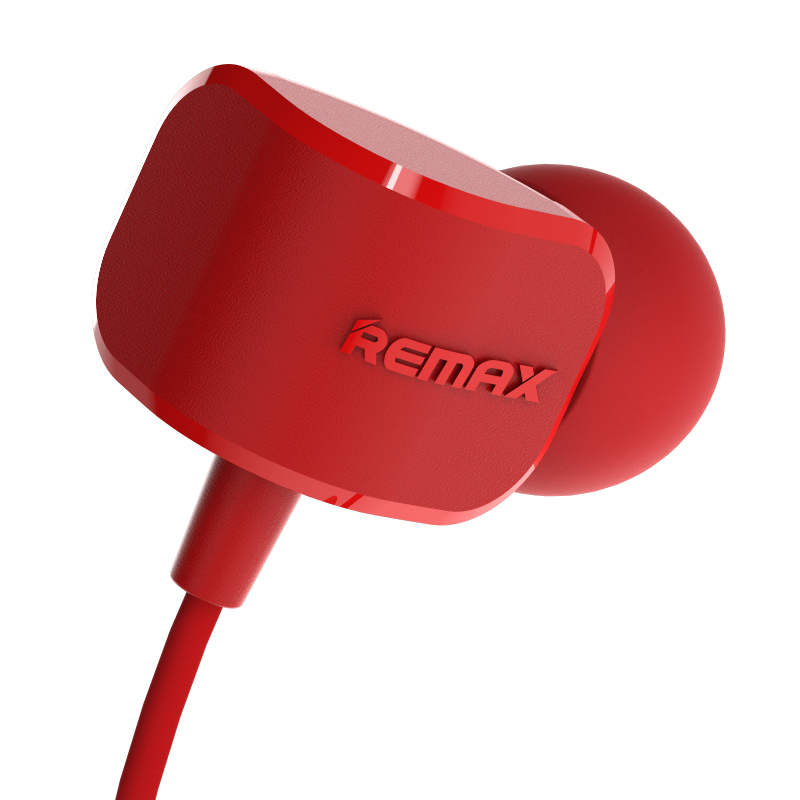 睿量(REMAX) 手机耳机入耳式 3.5mm安卓/苹果通用型线控通话耳麦 音乐耳机 红色