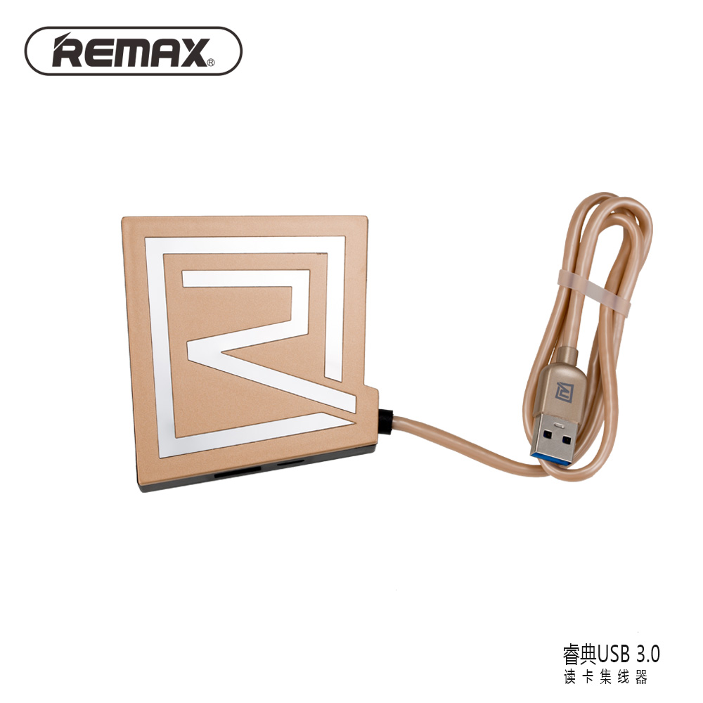 REMAX 睿典 RU-U7 3.0 3USB 读卡 HUB 集线器 锖色/Black