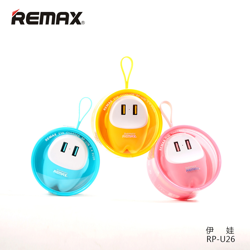 REMAX 伊娃 RP-U26 电源适配器 (蓝色)