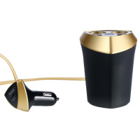 REMAX 外星人智能车充杯 CR-3XP 车充 3USB 黑色/Black