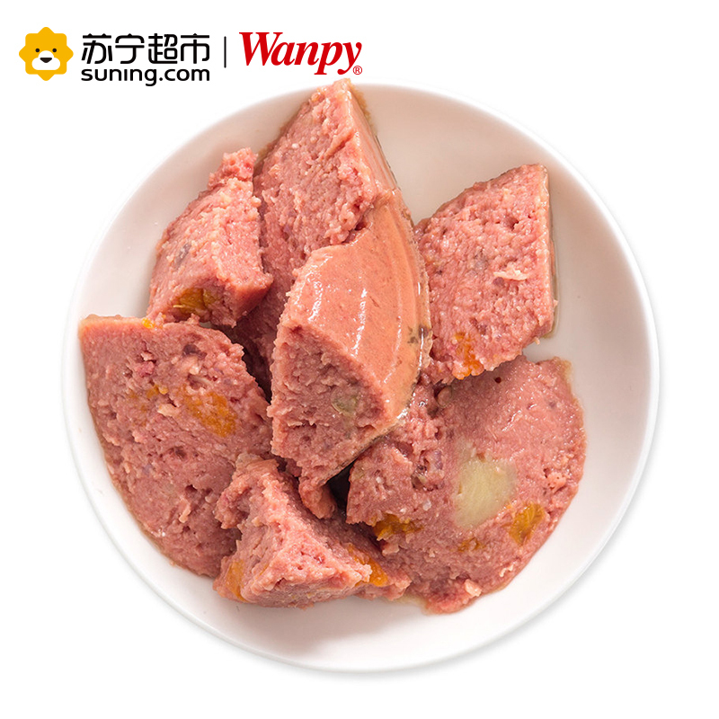 [苏宁超市]顽皮Wanpy 宠物 犬用牛肉+蔬菜罐头375g 狗湿粮泰迪金毛宠物挑嘴