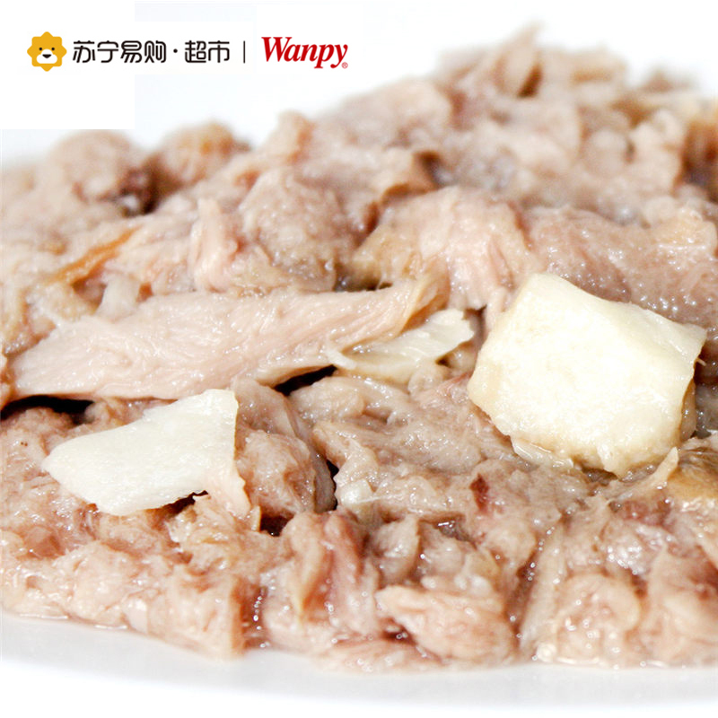 [苏宁超市]顽皮(Wanpy)猫罐头 宠物食品罐头猫粮猫湿粮猫罐头 白身鲔鱼+鳕鱼猫罐头85g*5 猫零食猫粮