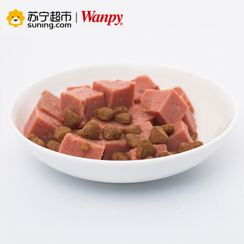 [苏宁超市]顽皮Wanpy宠物 猫用-牛肉慕斯罐头95g 成猫幼猫鲜湿粮零食