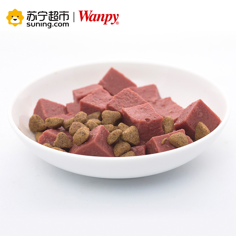 [苏宁超市]顽皮Wanpy宠物 猫用-金枪鱼慕斯罐头95g 湿粮包零食