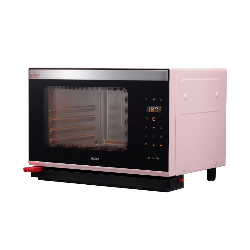 海尔(Haier)xno-28L智能蒸汽嫩烤箱多功能家用高端电蒸烤箱二合一手机wifi可控制 樱花粉