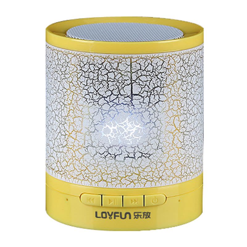 乐放(LOYFUN)A3蓝牙音箱 便携式户外插卡音响 发光迷你小音箱(黄色)图片
