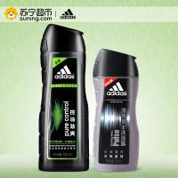 阿迪达斯(adidas)男士控油劲爽去屑洗发露400ml+男士激情沐浴露250ml
