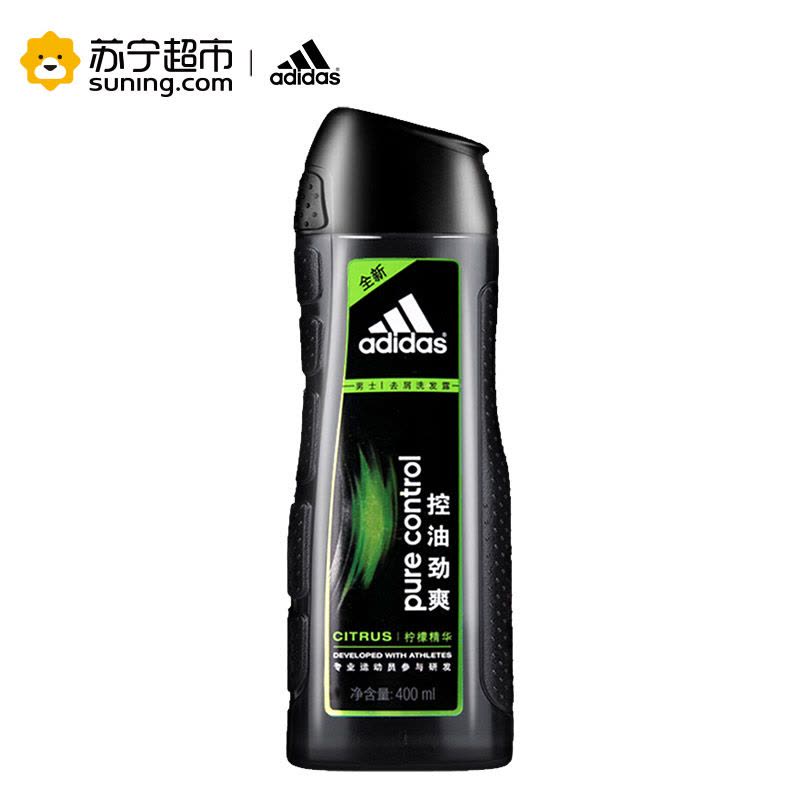 阿迪达斯(adidas)男士控油劲爽去屑洗发露400ml+男士激情沐浴露250ml图片