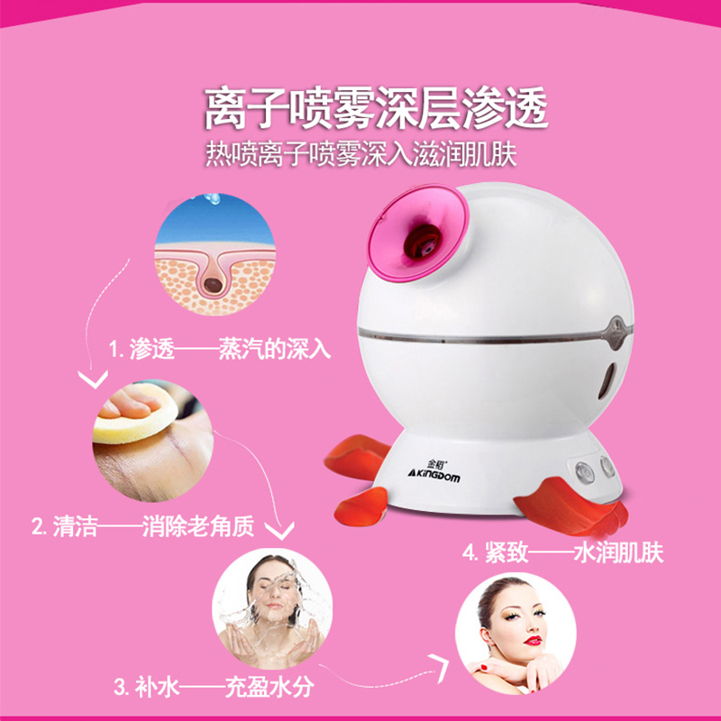 金稻(KINGDOM)蒸脸器KD2331-3 冷热温喷雾器 家用离子补水仪 保湿洁面仪美容仪器 蒸面器
