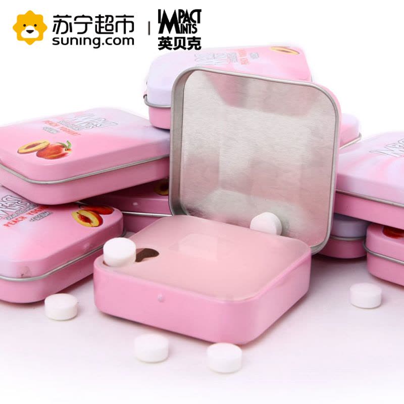 英贝克水蜜桃酸奶味压片糖 15g/盒图片