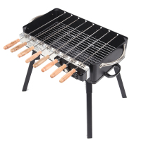 尚烤佳烧烤架 烧烤炉 户外便携式全自动烧烤炉 木炭烧烤架 送收纳包 电动自动翻串烧烤架