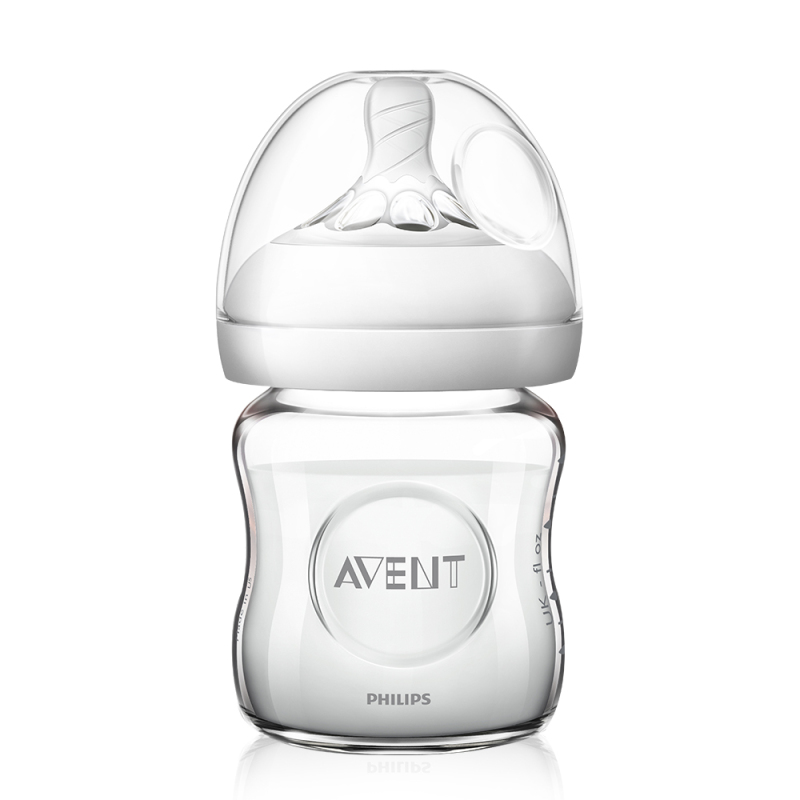 飞利浦 AVENT 新安怡宽口径自然系列玻璃奶瓶N生儿套装(120ml+240ml奶瓶)SCD291/04 法国原装进口