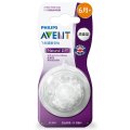 飞利浦 AVENT 新安怡宽口径自然质柔型奶嘴Y字孔（六个月+，适用于浓稠液体）（对装）SCF656/23 英国原装进口