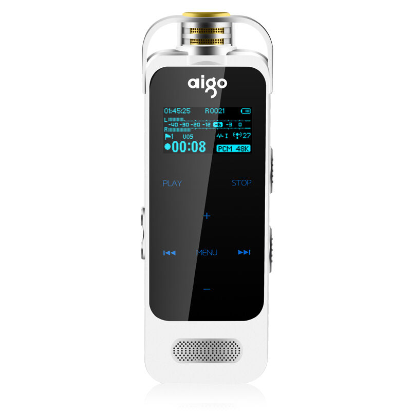 爱国者(aigo)R6635 录音笔 高清远距 触摸屏幕 8G 白色