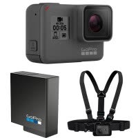 GoPro HERO 5 Black 运动摄像机 4K高清 含滑雪普及版配件套包 声音控制 4K视频 10米防水