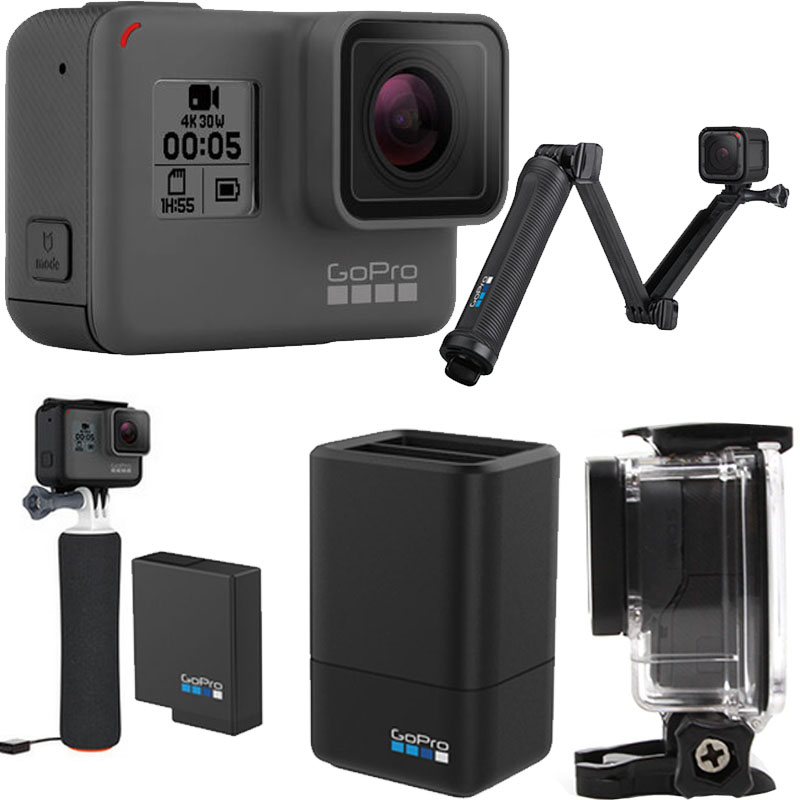 GoPro HERO 5 Black运动摄像机 (含潜水专业版配件套包) 4K视频 触摸屏 智能语音控制高清大图