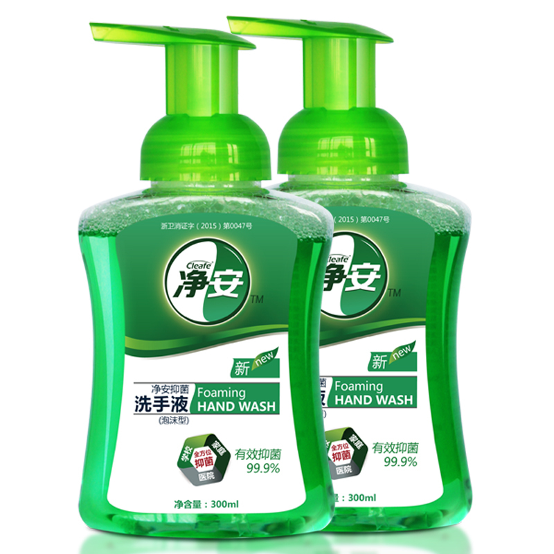 净安(Cleafe)泡沫抑菌洗手液 300ml