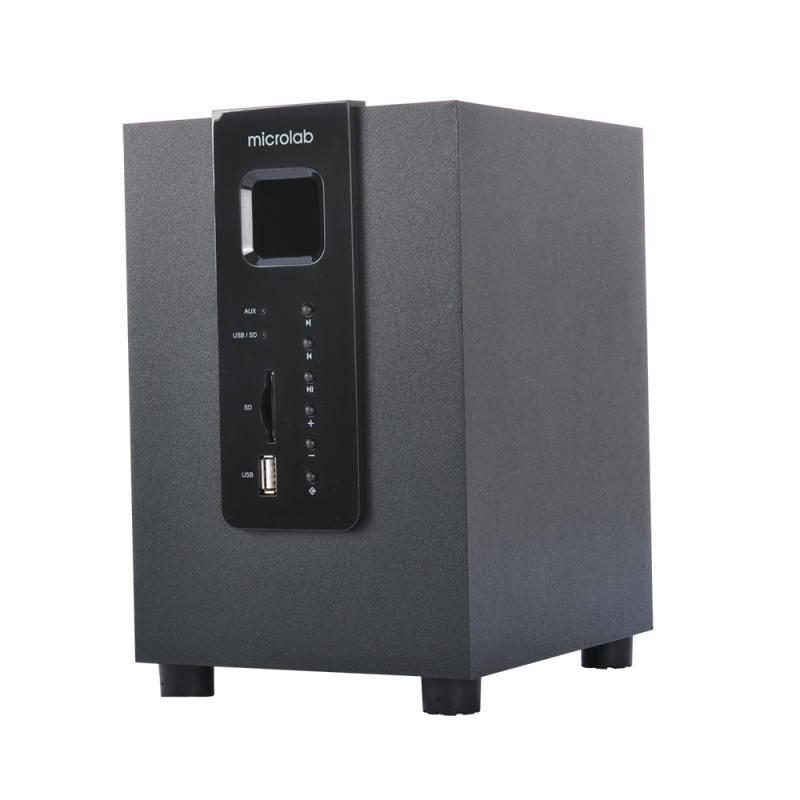 麦博(microlab)多媒体蓝牙音箱M100U蓝牙版电脑音箱 电脑蓝牙音箱 电脑小音箱 音响 木质 黑色 低音炮