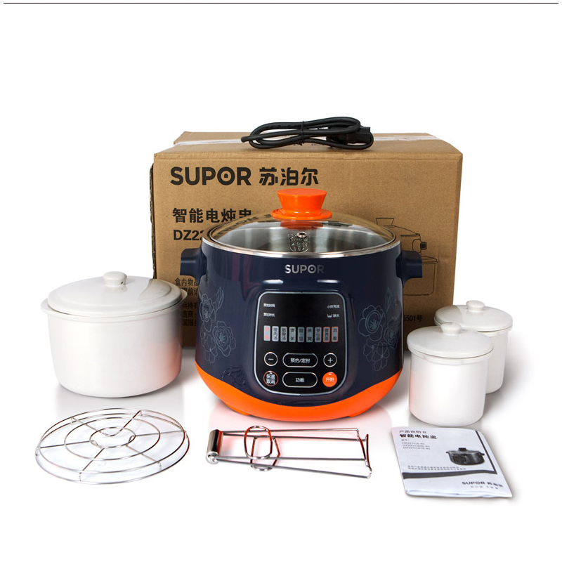 SUPOR/苏泊尔 DZ22YC816-40隔水电炖锅全自动白瓷煮粥煲汤锅燕窝电炖盅
