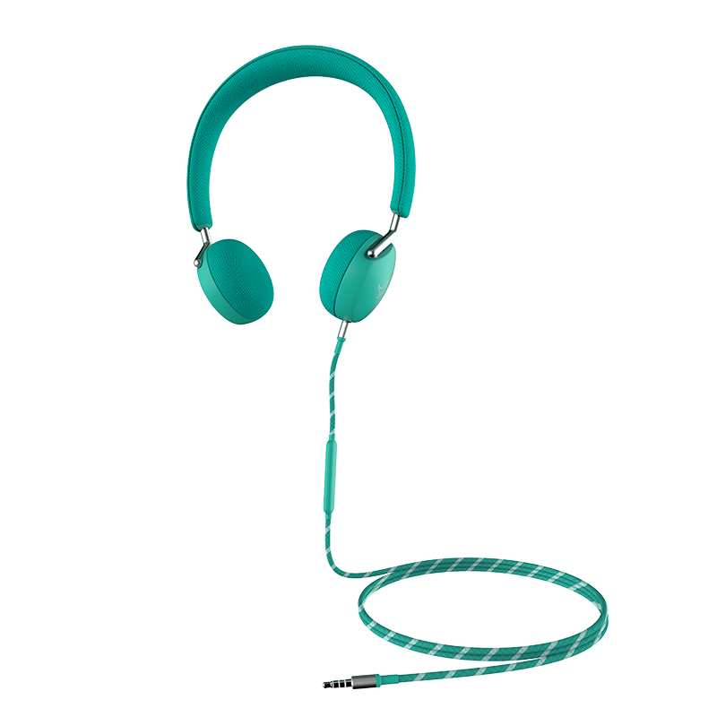 Libratone(小鸟音响)Q CORE有线耳机/头戴式耳机/线控耳麦/电脑耳机 水绿色