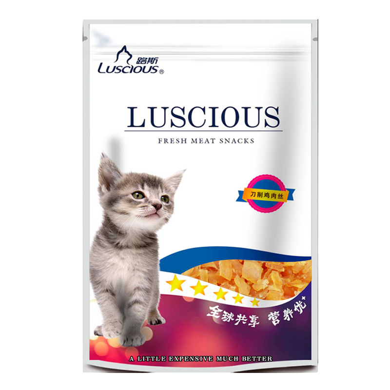 路斯宠物猫零食刀削鸡肉丝35g*12袋