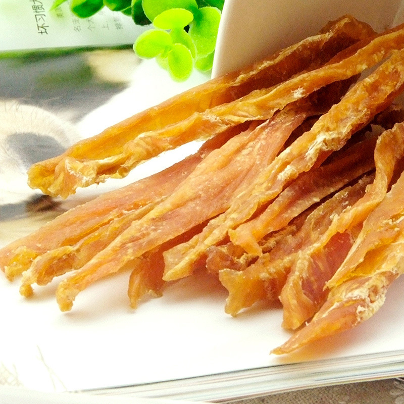 路斯宠物狗零食手工坊鸡肉硬丝200g