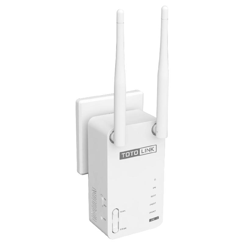 TOTOLINK EX传输标准750Mbps WIFI信号增强放大器 支持WPS 双频无线中继器/光纤收发器