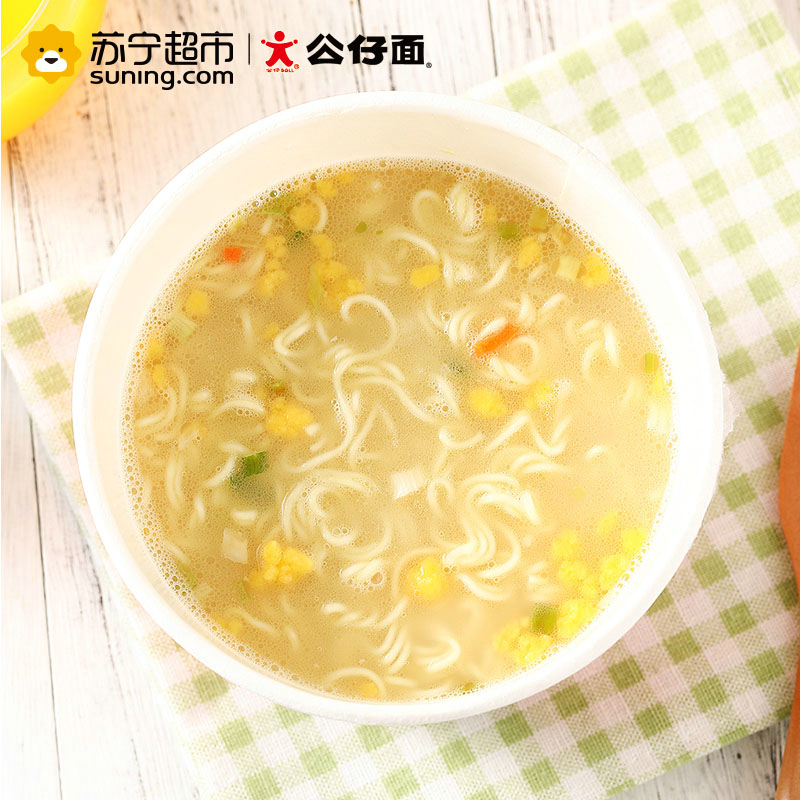 公仔碗仔面(滑蛋鸡肉味)76g*12碗(整箱)方便面