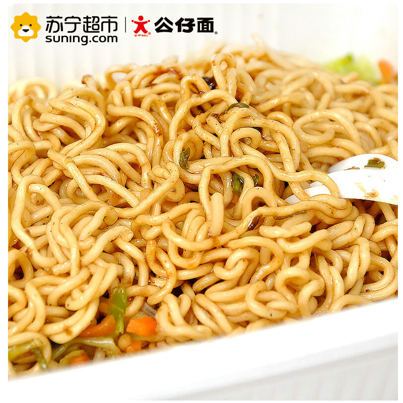 公仔炒面王(特式香辣酱味)112g*12盒(整箱)方便面