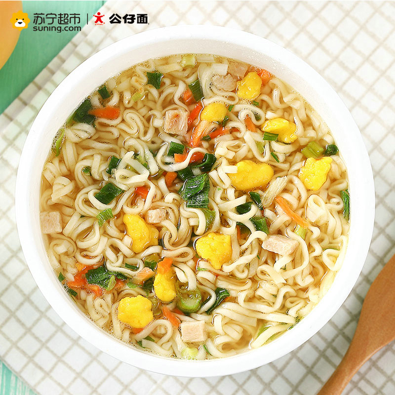 公仔迷你碗仔面(滑蛋鸡肉味)36g*18碗(整箱)方便面