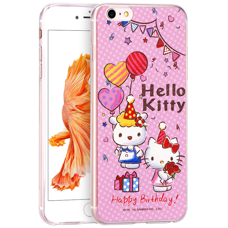 优加 iPhone6/6plus苹果6S/6plus手机壳/手机套/保护壳/保护套Hello Kitty卡通硅胶防摔软壳