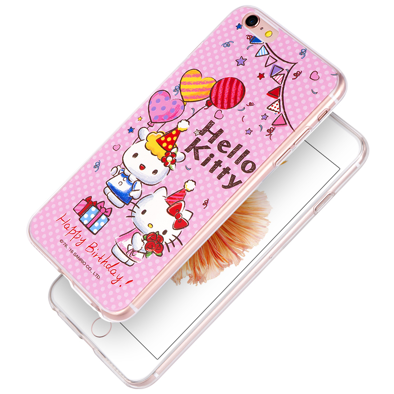 优加 iPhone6/6plus苹果6S/6plus手机壳/手机套/保护壳/保护套Hello Kitty卡通硅胶防摔软壳