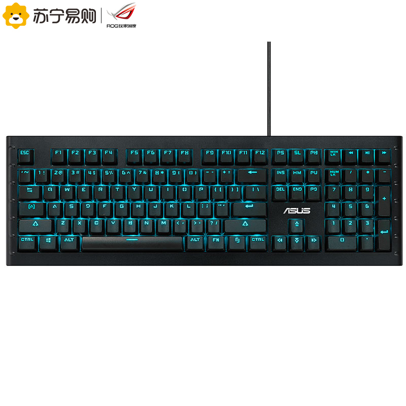 玩家国度(ROG)有线键盘 GK1100 (Cherry RGB 青轴)黑色