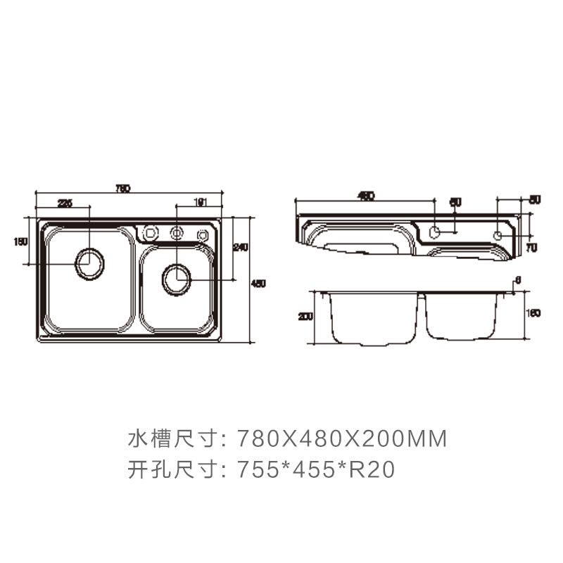 科勒抗油盾水槽家用厨房水槽带龙头不锈钢水槽45924T-2FD-AKF图片