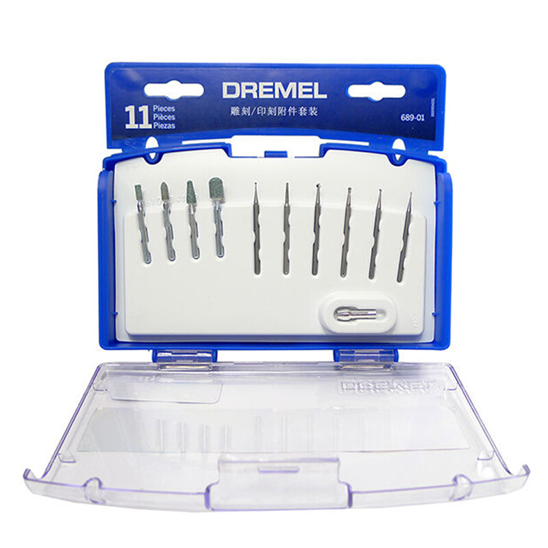 [苏宁自营]琢美(DREMEL)电磨机 电机配件 雕刻机 玉石雕刻机 11件附件套装